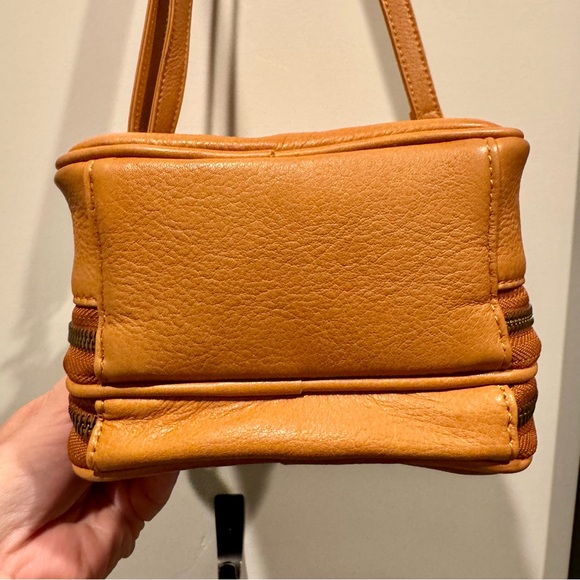 Minooy leather travel crossbody with security zippers - Picture 6 of 11